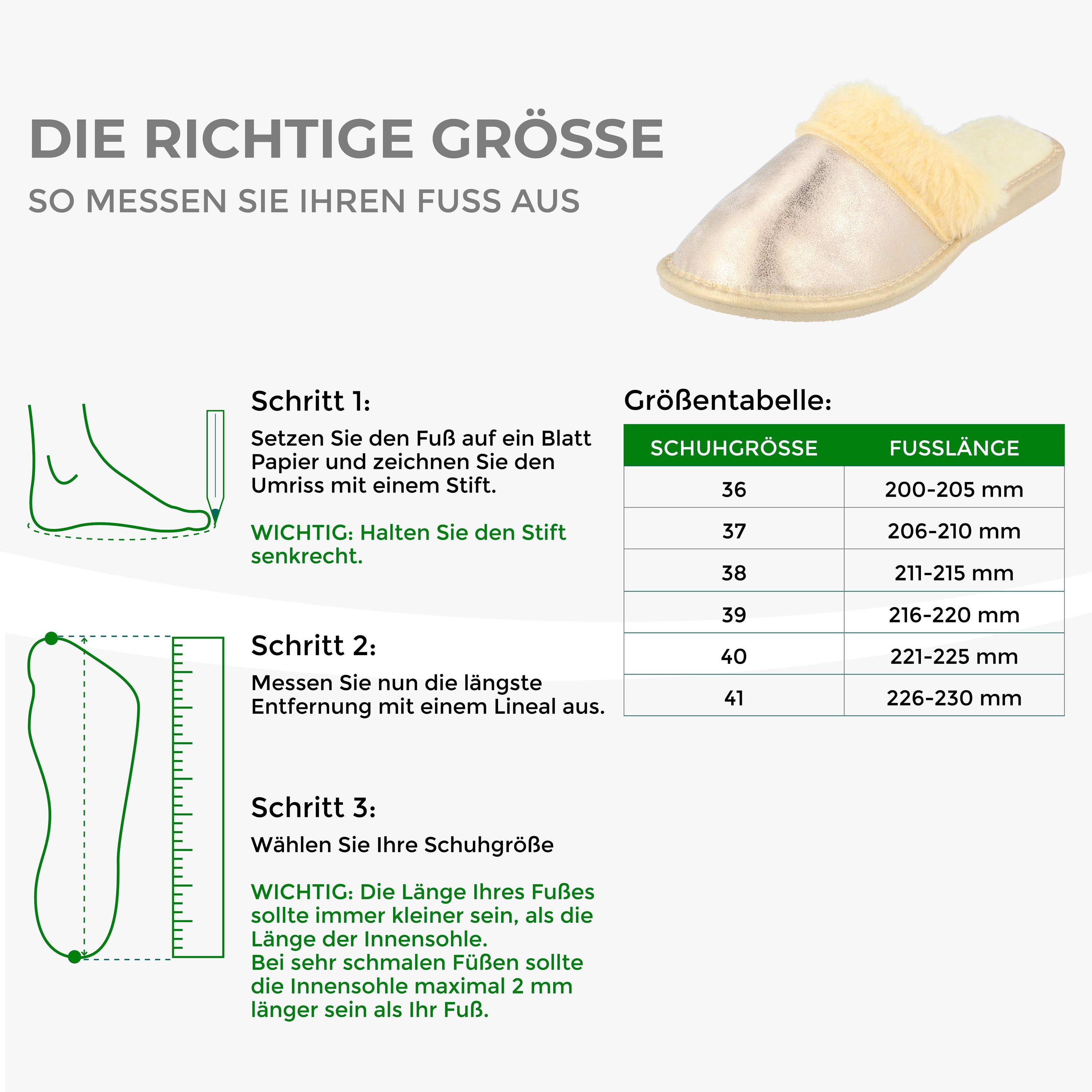 Horne filsko® Damen Winterhausschuhe