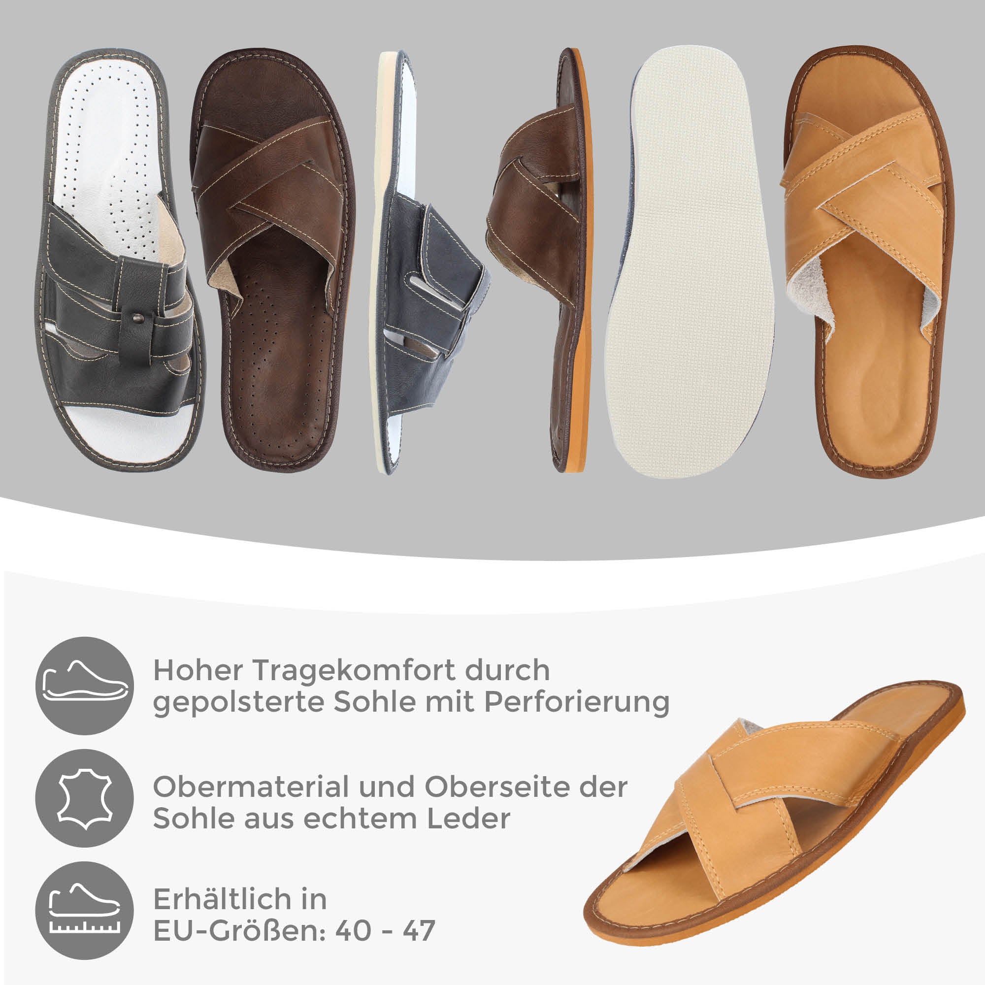 Valencia filsko® Herren Sommerhausschuhe