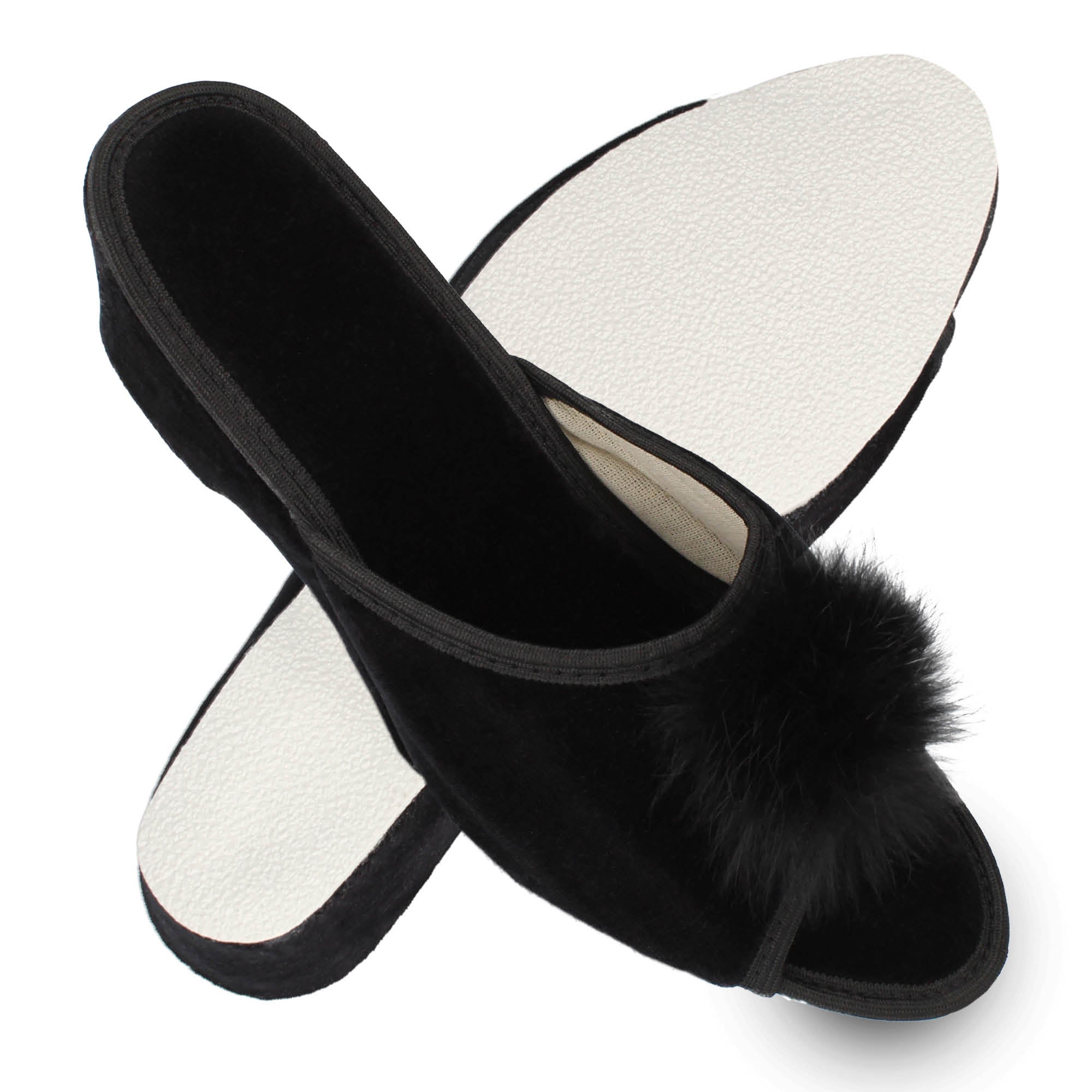 Pantoletten Damen Mit Absatz Schwarz Damen Pantoletten Leder Mit