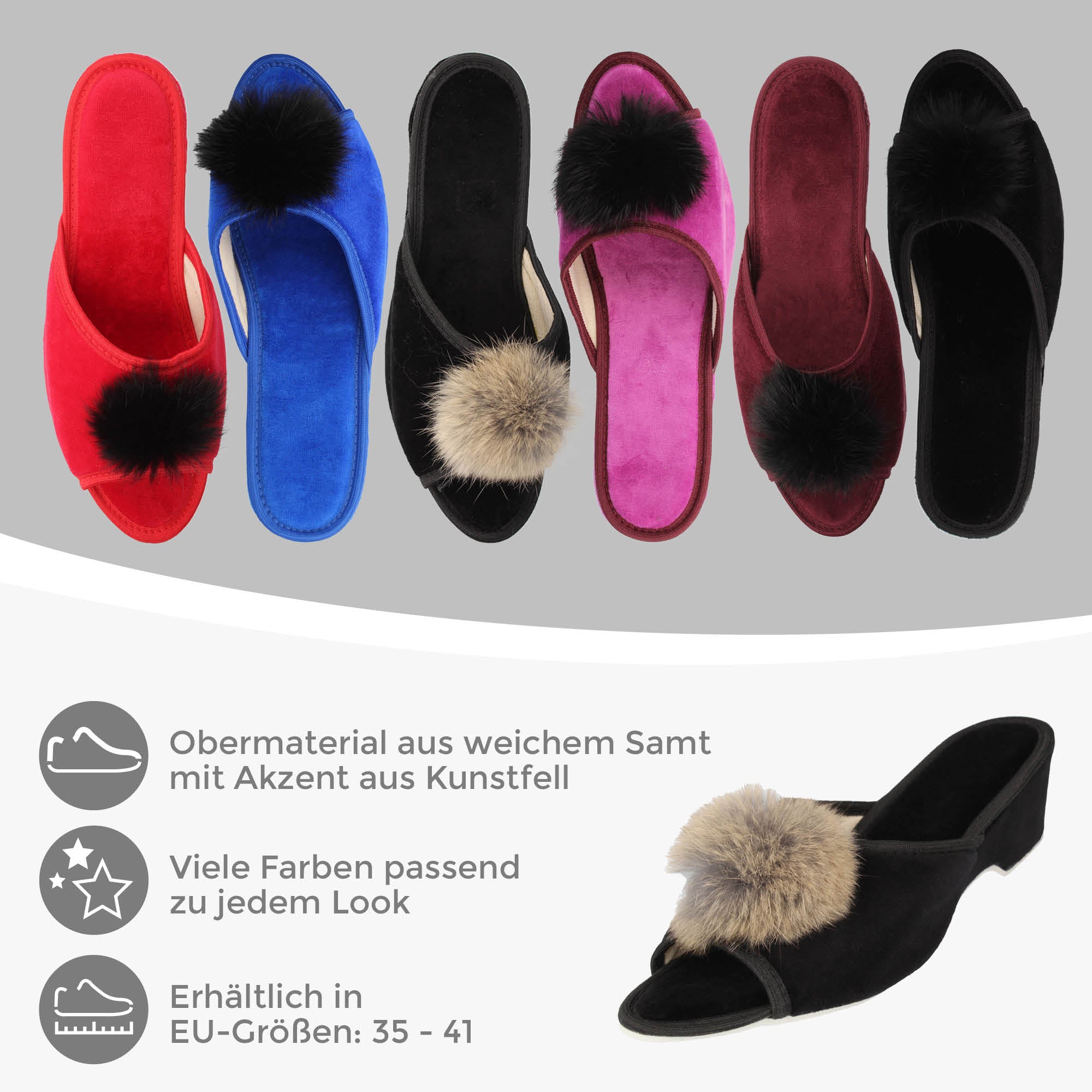 Latina filsko® Damen Sommerhausschuhe