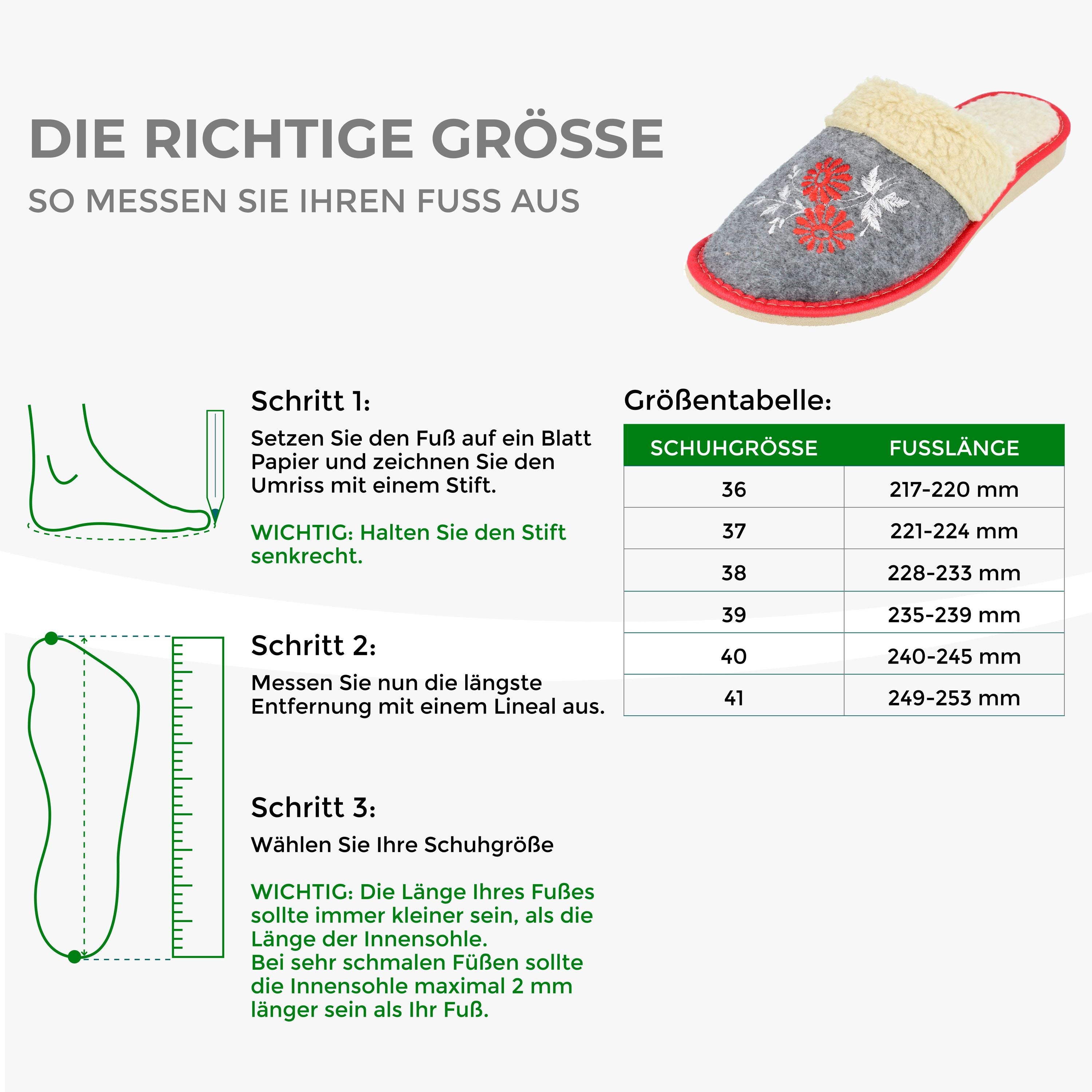 Nivala filsko® Damen Winterhausschuhe