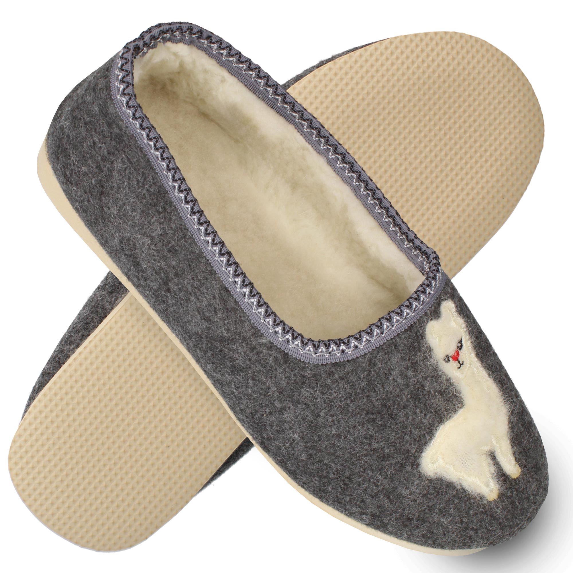 Dijon filsko® Damen Winterhausschuhe Lama