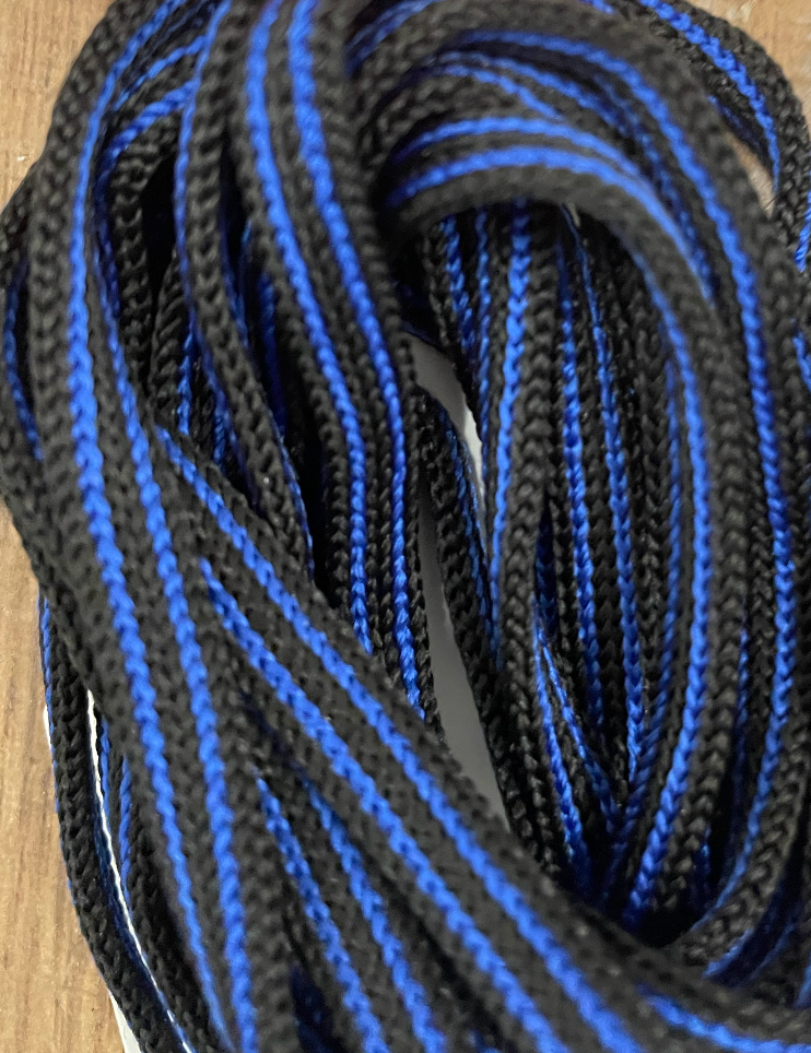 Schnürsenkel Unisex breit filsko® Zubehör Blau-gestreift, breit 120 cm