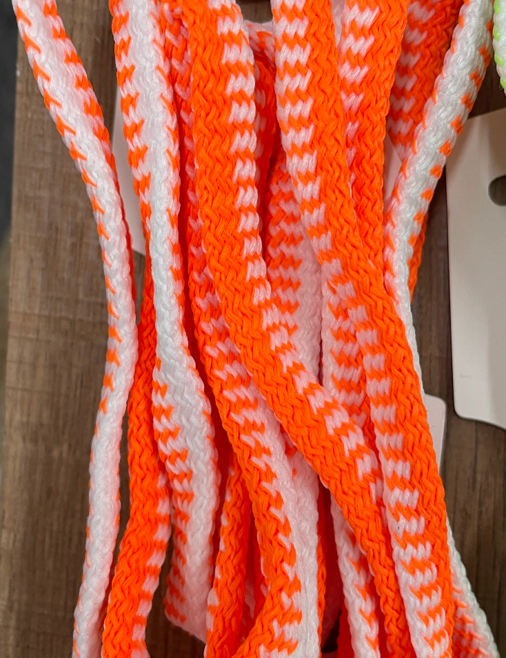 Schnürsenkel Unisex breit filsko® Zubehör Neon-orange-weiß, breit 120 cm