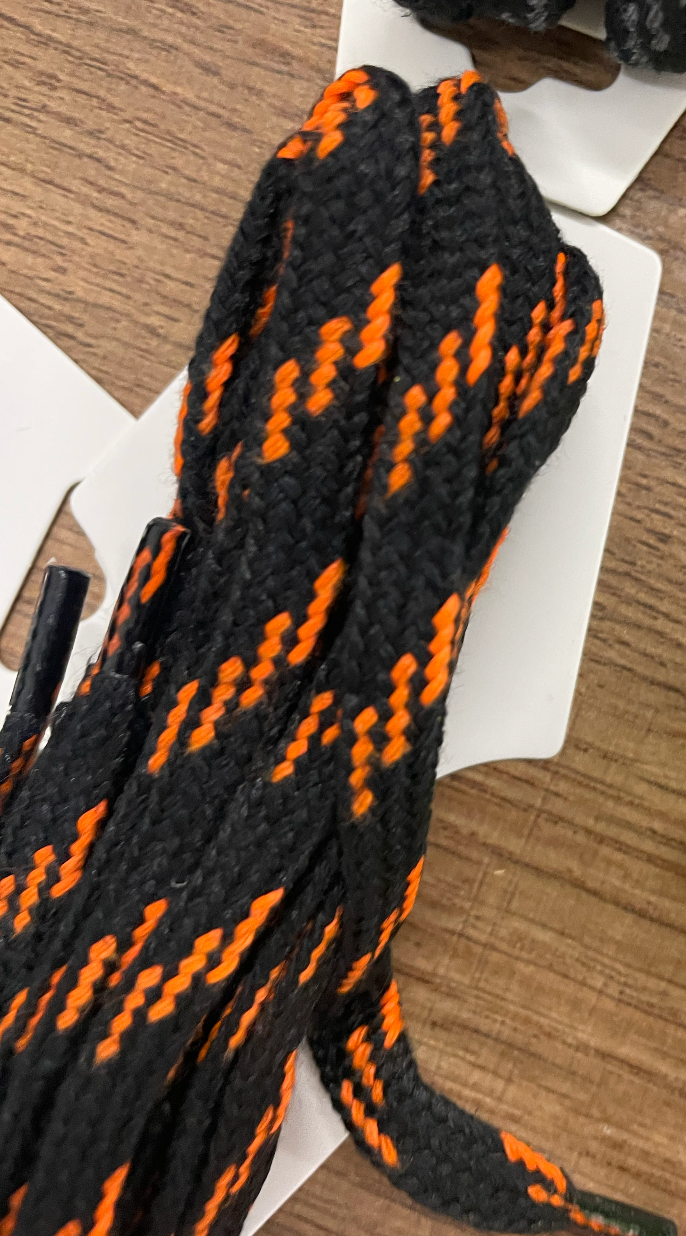 Schnürsenkel Unisex breit filsko® Zubehör Schwarz-orange, breit 150 cm
