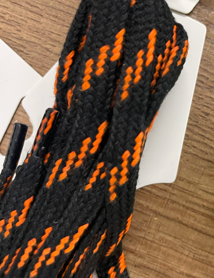 Schnürsenkel Unisex breit filsko® Zubehör Schwarz-orange, breit 150 cm