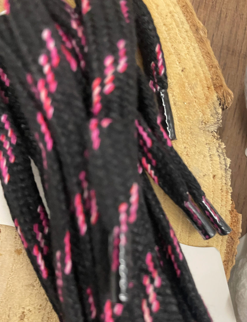 Schnürsenkel Unisex breit filsko® Zubehör Schwarz-pink, breit