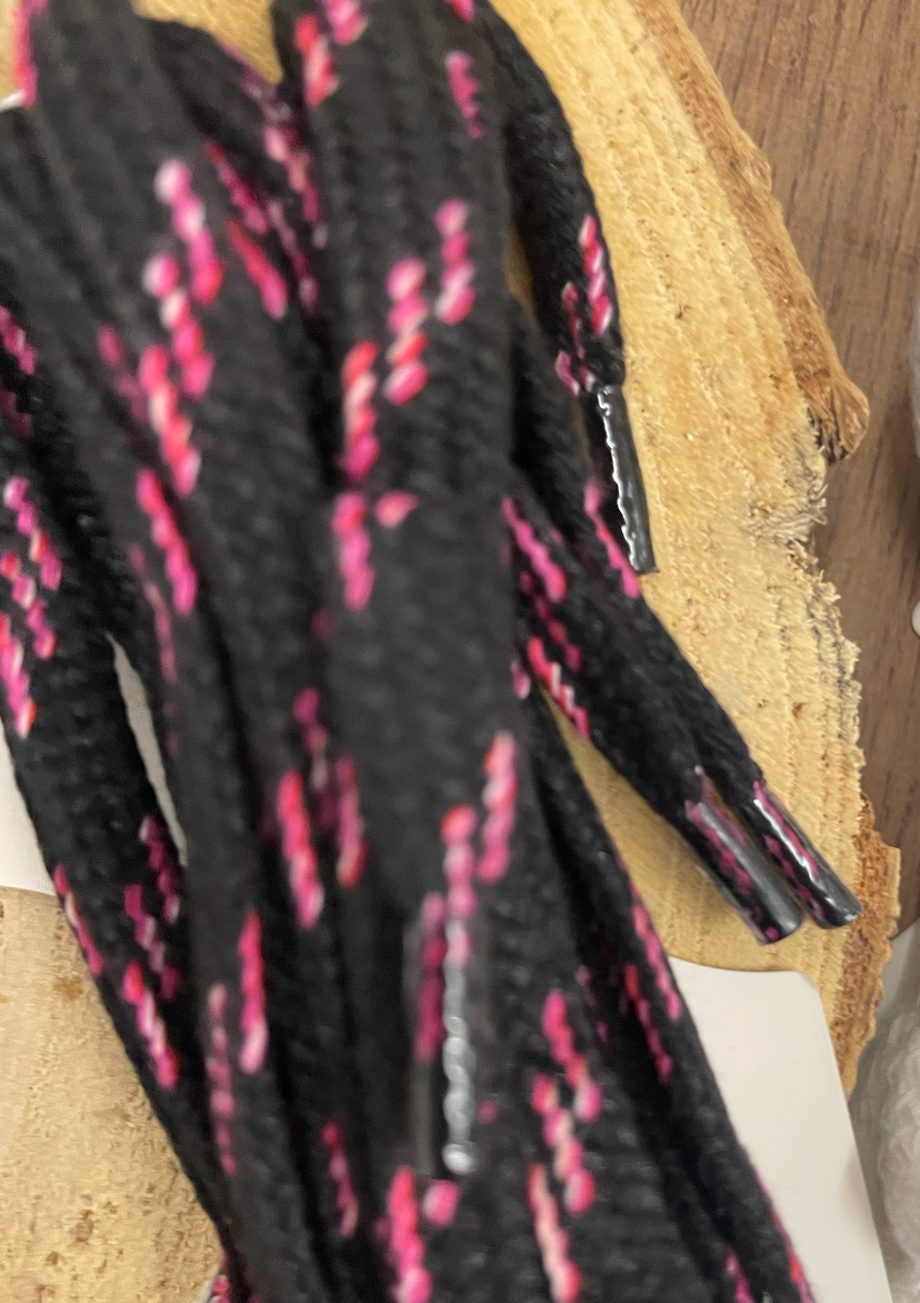 Schnürsenkel Unisex breit filsko® Zubehör Schwarz-pink, breit