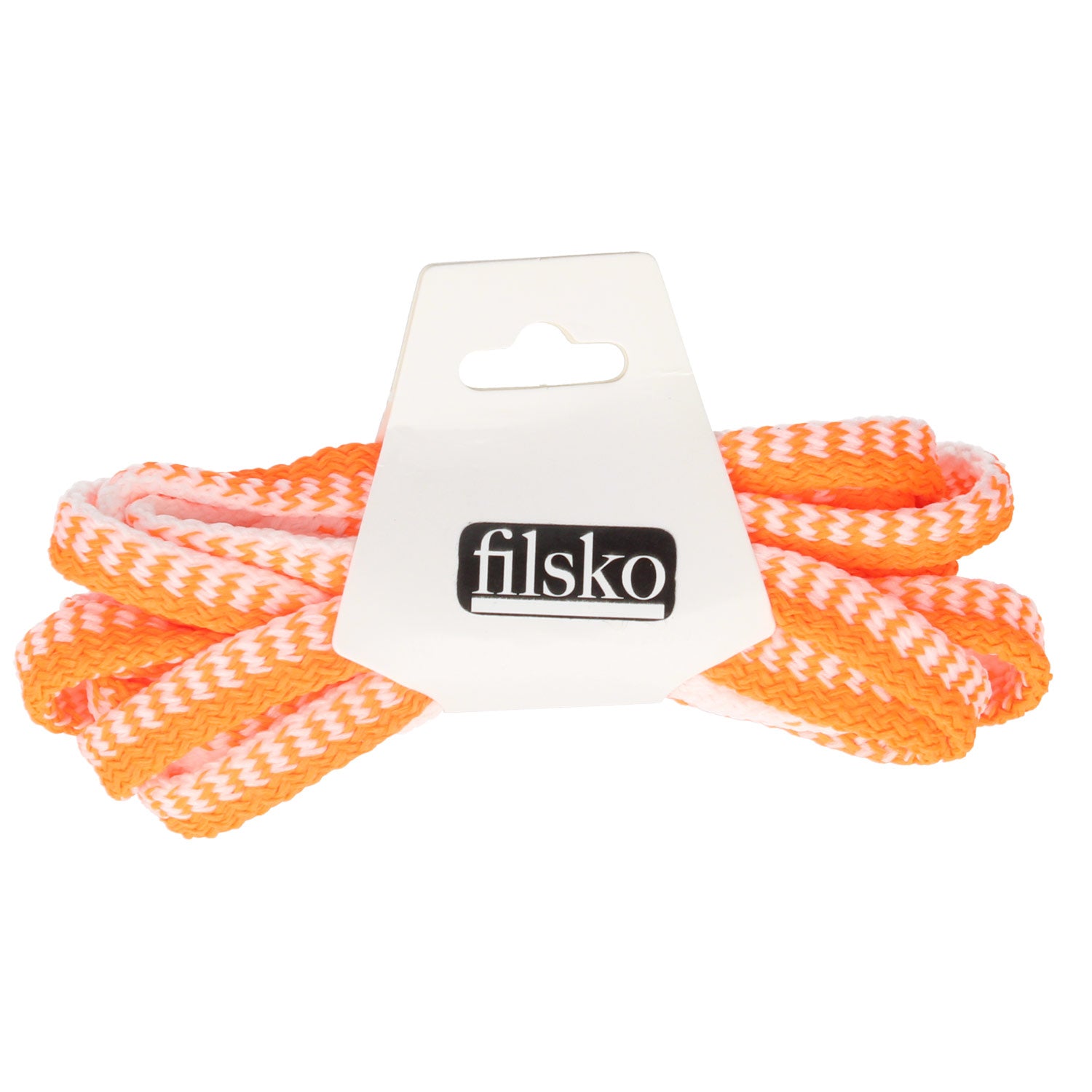 Schnürsenkel Unisex breit filsko® Zubehör Neon-orange-weiß, breit 120 cm