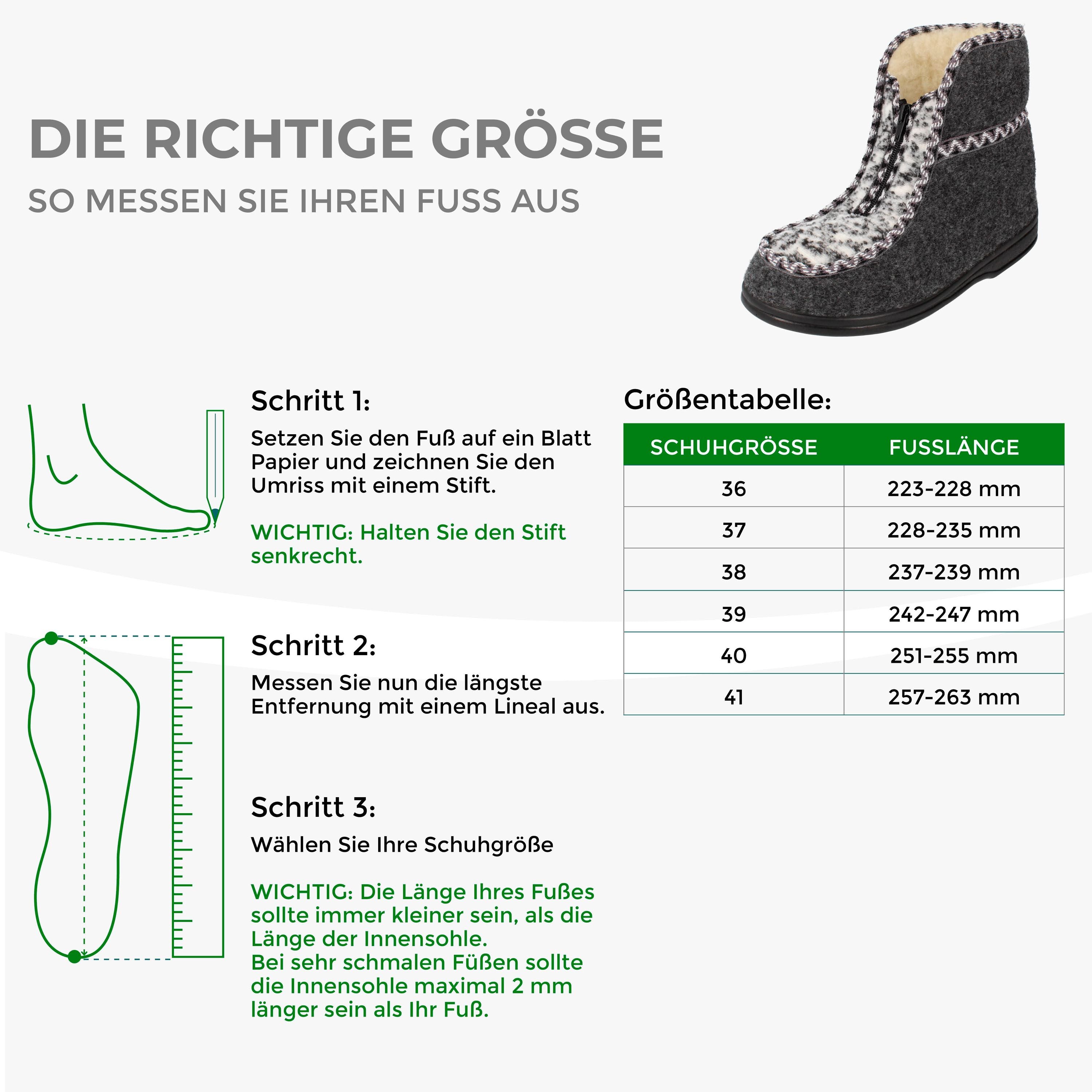 Medle filsko® Damen Winterhausschuhe