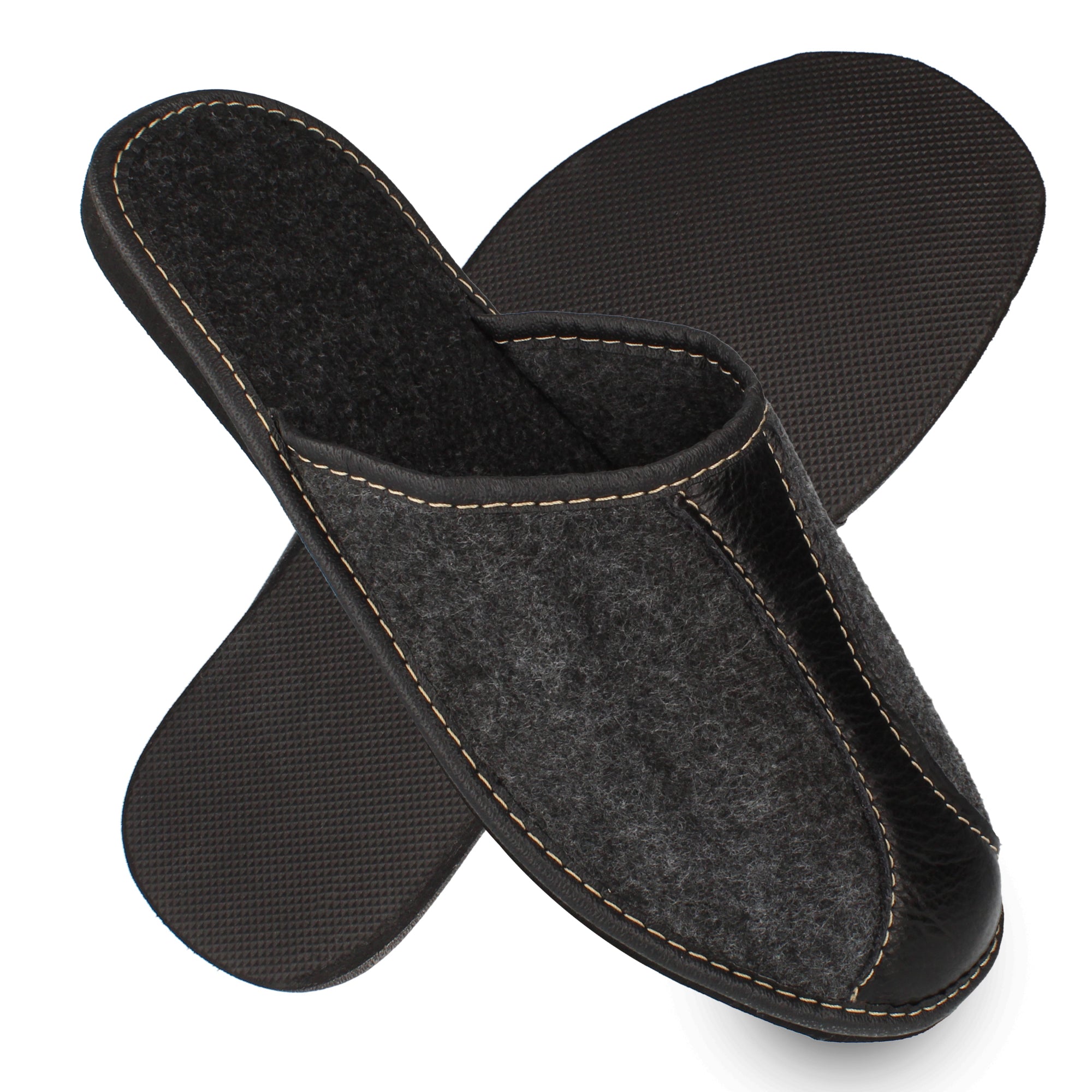 Dent filsko® Hausschuhe Schwarz