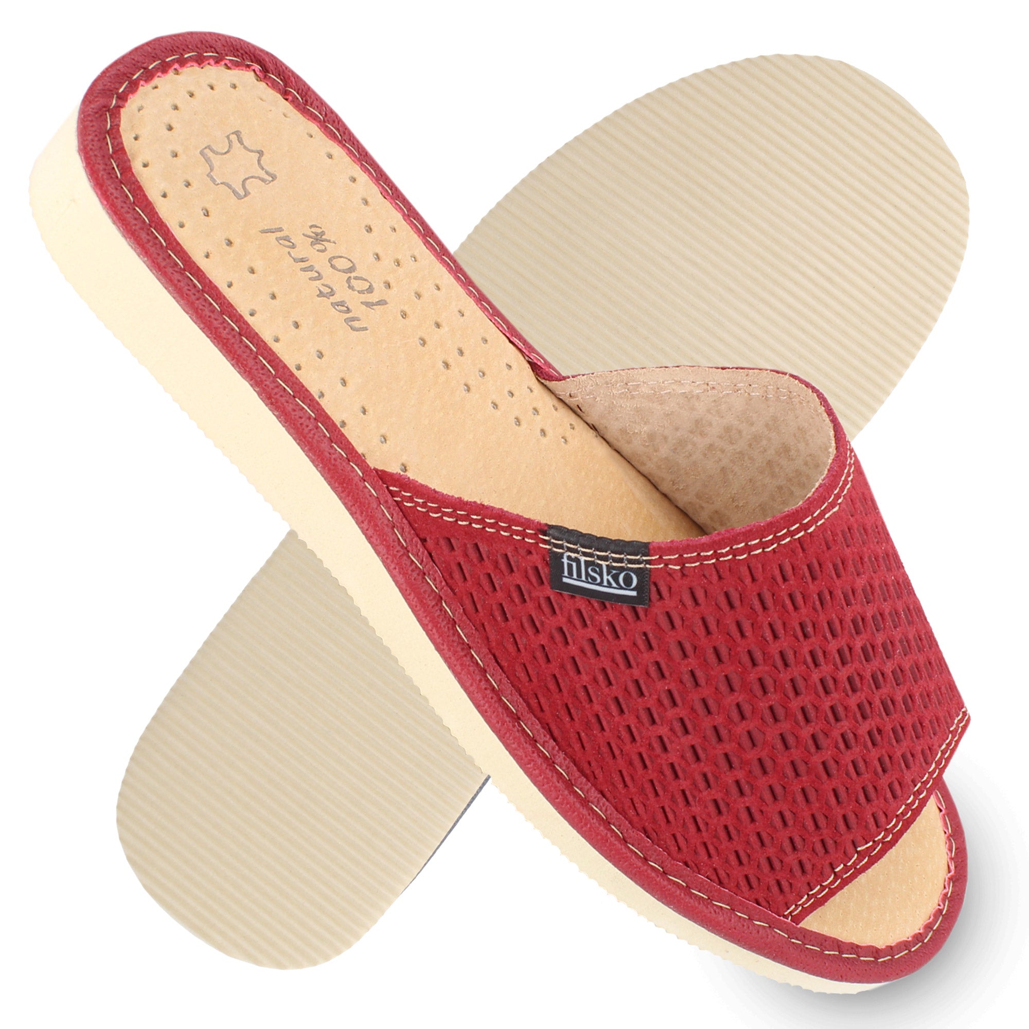 Almada filsko® Hausschuhe Rot