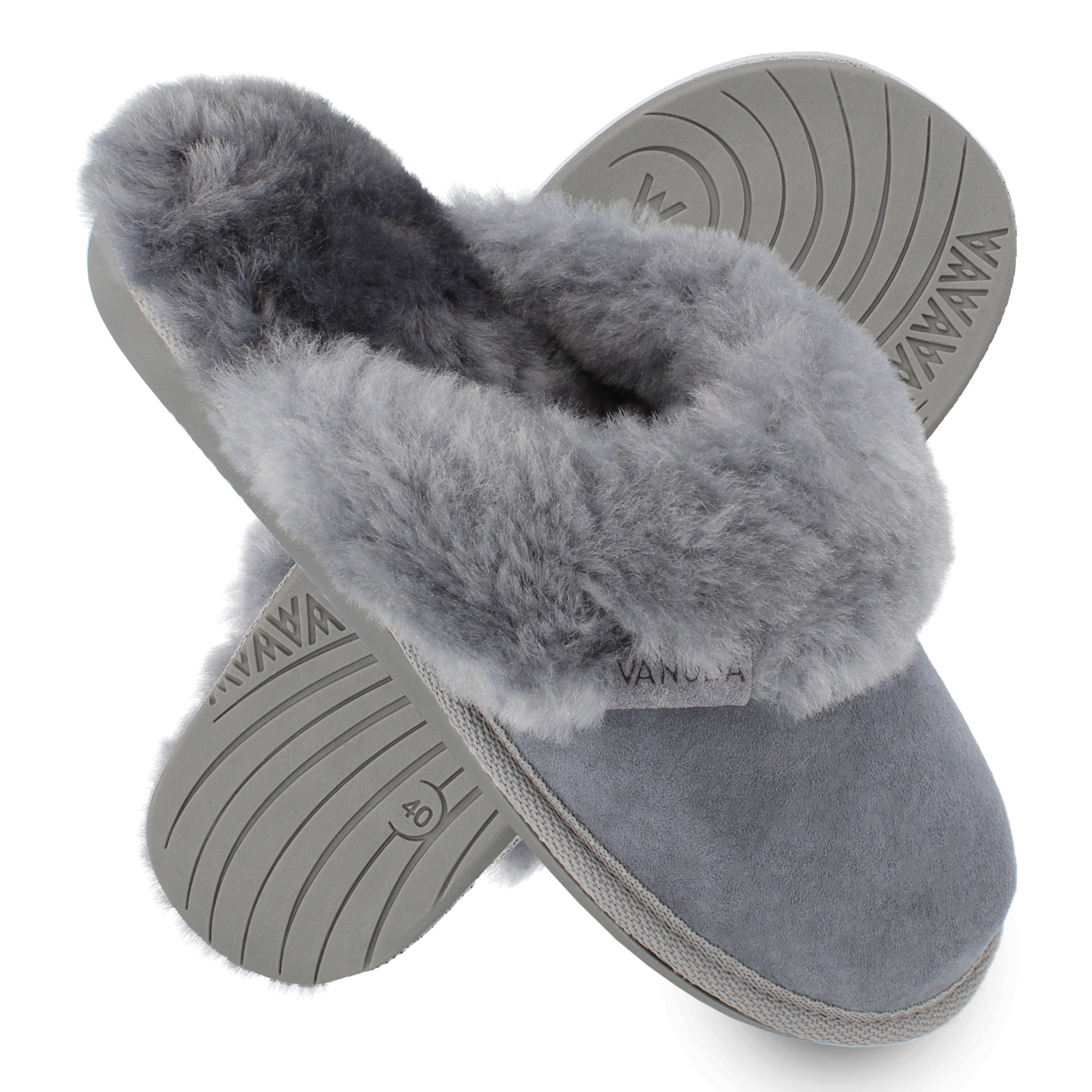 Cashmere Damen VANUBA® Hausschuhe Grau
